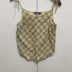 バーバリー キャミソール フリル クロスストラップ ノバチェック 三陽