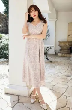 herlipto Lace Trimmed Floral Dress ワンピース