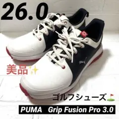 2新品 27.5㎝ プーマ ゴルフシューズ グリップフュージョンプロ3.0灰 