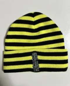 Supreme ニット帽 黒と黄のストライプ