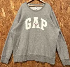 GAP ロゴ刺繍 クルーネック スウェット グレー XL Y2K
