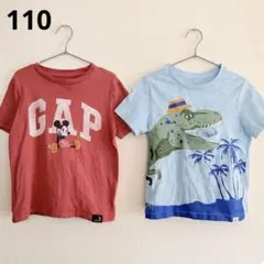 110cm XS GAP 半袖Tシャツ　カットソー　ミッキー　ディズニー　恐竜