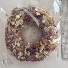 Wazako ドライフラワーリース 約30cm