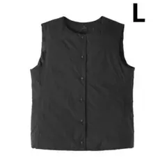 無印良品　軽量ダウン　ポケッタブル　ノーカラーベスト