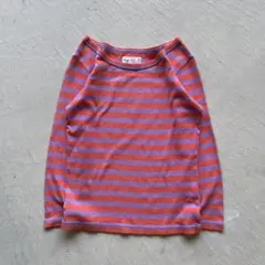 90s agnes b. border l/s ボーダー ロンt オレンジ