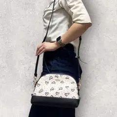 COACH コーチ ショルダーバッグ ドーム型 ハート ドット 斜めがけ