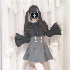 天姫ここね Availコラボ 姫袖ブラウス 黒 Mサイズのサムネイル