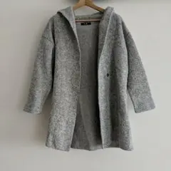 L.A. フード付き裏起毛ニットカーディガンサイズM