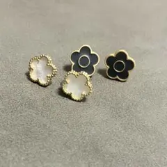 マリークワント　ピアス　シェル　デイジー