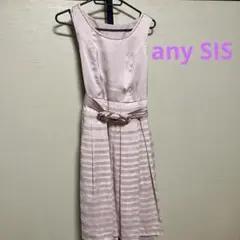 any sis ノースリーブピンクワンピース　ドレス
