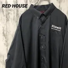 C2493 RED HOUSE 長袖シャツ 刺繍 ワークシャツ グレー 海外古着