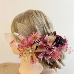 成人式 卒業式 結婚式 袴 振袖 和装 洋装 髪飾り 銀箔 金箔 ハンドメイド