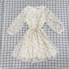 dazzlin 7分袖ワンピース 花柄　ロ48のサムネイル