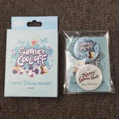 ディズニーミセスグリーンアップル　缶バッジ&ステッカー　ドナルド　新品