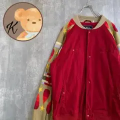 【希少】メンズ　ブルゾン　PlayCloths ラグラン　ジャケット　L 赤