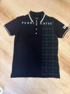 PEARLY GATES ポロシャツ ４M ネイビー チェック柄