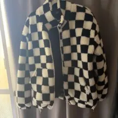 チェック柄フリースジャケット