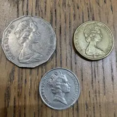 ニュージーランド 硬貨 3枚セット 1ドル 50セント 20セント - メルカリ