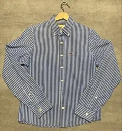 【US版】Hollister ホリスター 長袖シャツ ストライプ ブルー メンズ