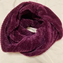 スヌード 深い赤 マフラー ボルドー レッド ワインレッド