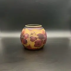 ガレ・コレクション カメオ彫りの花瓶 クレマチス アールヌーヴォー