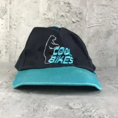 cy642古着　帽子　キャップ　黒　ブルーグリーン　90s Y2K