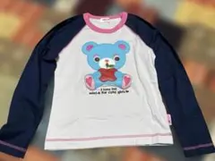 MINI-K 水色クマ 長袖Tシャツ 130のサムネイル