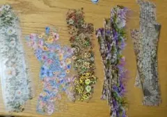 海外マスキングテープ　切り売り　花　自然
