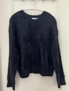 GLOBAL WORKネイビー長袖ニットセーターLサイズ