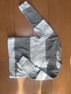 MPS. グレー ホワイト ストライプ トレーナー