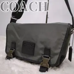 購入者様決定✨ コーチ ショルダー バッグ メッセンジャー クロスボディ グレー