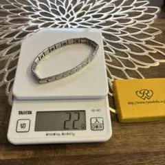 磁気ブレスレット シルバーカラー　メンズファッション健康アクセサリー　ビンテージのサムネイル