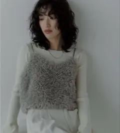 新品リエディ　チベットラムフェイクファービスチェ