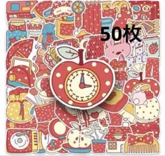 826.コラージュ素材　水玉模様　ステッカー50枚