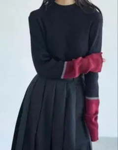 レプシィム✨バイカラー リブニット 長袖 トップス