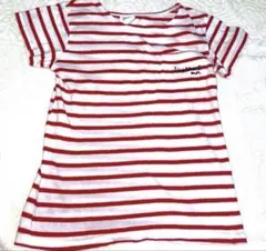 ZARA KIDS ボーダー Tシャツ レッド 122cmのサムネイル