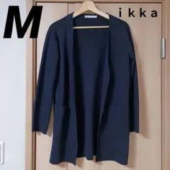 ikka✩ネイビー 長袖カーディガン ポケット付き