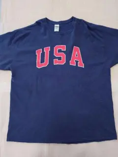 GIRDAN Tシャツ USAロゴ ネイビー ビッグサイズ