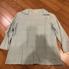 値下げ‼️McGREGOR 水色 チェック柄 長袖 Tシャツ L