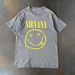 US古着　NIRVANA ニルヴァーナ　バンドTシャツ　ロック　ロゴ　チャコールのサムネイル