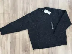 【新品タグ付き】ユニクロ フラッフィ Vネックセーター ダークグレー L