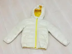 【新品】 クリーム色 ダウンコート フード付き