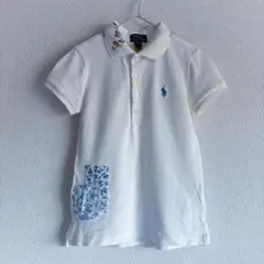 POLO RALPH LAUREN 半袖 ポロシャツ シャツ 刺繍 花 130