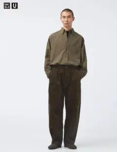 レア　新品　タグ付き　UNIQLO コーデュロイタックワイドパンツ M