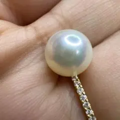 2330 あこや真珠 天女級のテリ❣️ 7.8mm パールリング シルバー 