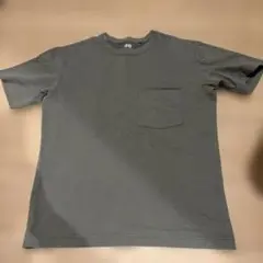 UNIQLO ポケット付きTシャツ 160 カーキグレー