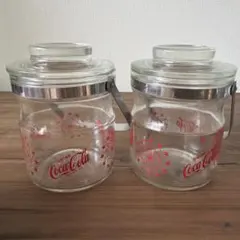 Coca-Cola ガラスキャニスター 2個セットのサムネイル