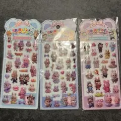 ラブブBONBON DROP風シール　3枚組