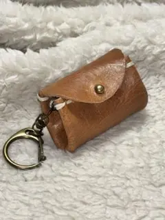 ハンドメイド　レザーキーホルダー　マルチケース　コインケース