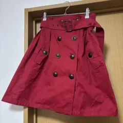 バーバリーブルーレーベル　レッド フレアスカート ダブルブレスト　38 美品
